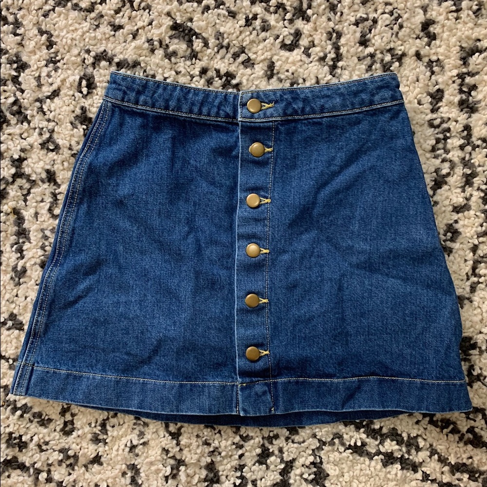 American Apparel button down denim skirt